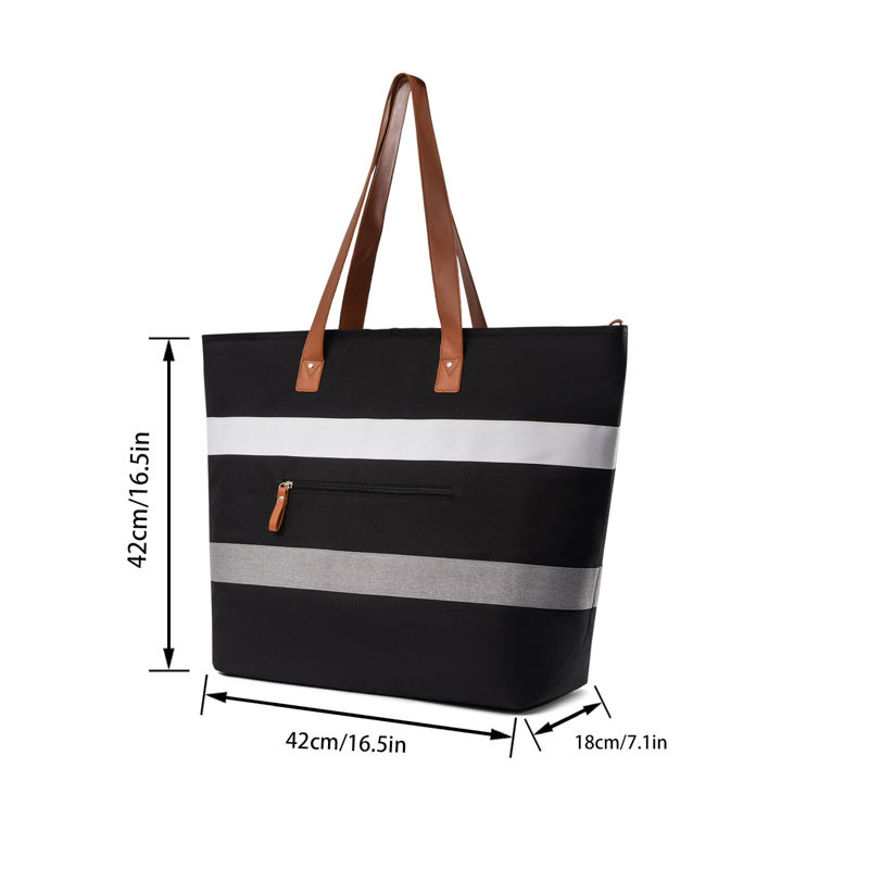 Women Tote Beach Bags Big Shopping Bags Shoulder Travel Bag With zipper For Girls Ladies