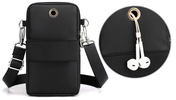 Multi-pocket Smartphone Wallet Bag Small Cell Phone Pouch Purse with Blet Loop Shoulder Strap