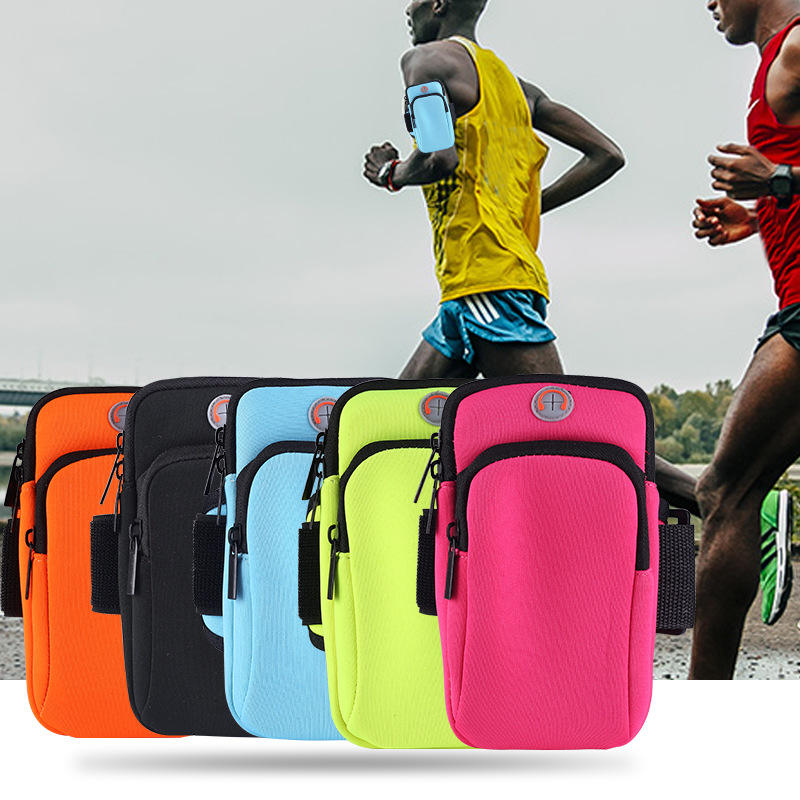 Sports Running Armband Universal Gym Workout Arm Cross Body Shoulder Bag Outdoor Waist Bum Bag Travel Passport Wallet Bag Wholesale