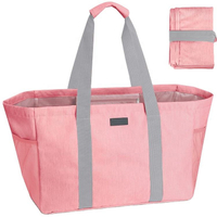 Rpet Foldable Bag Lightweight Collapsible Durable Grocery Tote Shoulder Shopping Bag Utility Tote Bag For Women