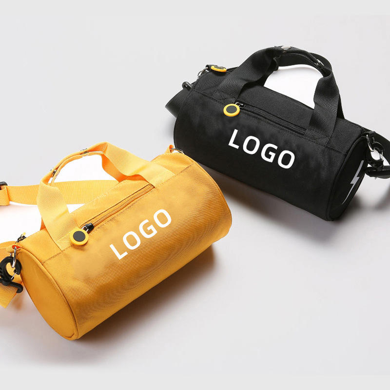 Customized Logo Large Capacity Yellow Duffle Bags Gym Kids Waterproof Sports Travel Bag