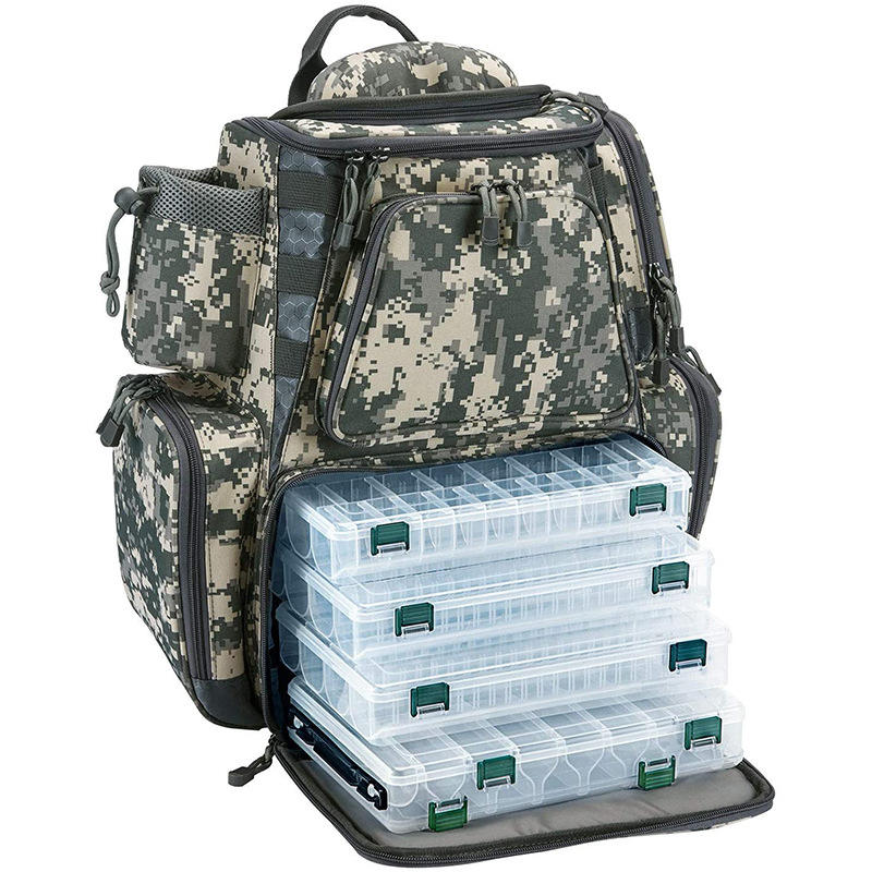 Large Waterproof Tackle Bag Storage Fishing Tray Bags Outdoor Fishing Tackle Backpack
