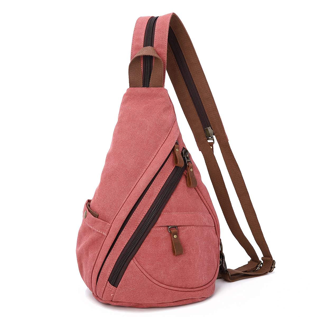 Custom Canvas Sling Bag Crossbody Chest Backpack Shoulder Casual Daypack Rucksack For Men Women Outdoor Cycling Hiking Travel