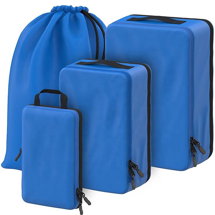 hot sale storage bag 4 sets organizer touch suitcase portable compression packing cubes travel organizer