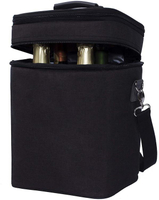 4 Bottle Expandable Wine Cooler Tote Bag Custom Or Standard Thermos Wine Cooler Bags with Handle And Adjustable