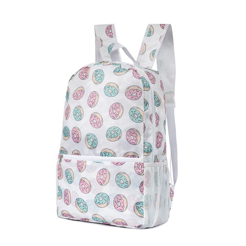 Collapsible Full Printing Recycled Travel Hiking Camping Backpack Soft Fashion Design Customized Foldable RPET Backpack