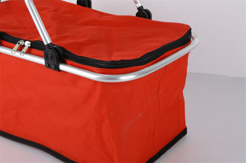 new Collapsible Picnic Basket Shopping Travel Camping Grocery Bags Leak-Proof Insulated Folding thermal drink cooler basket bag