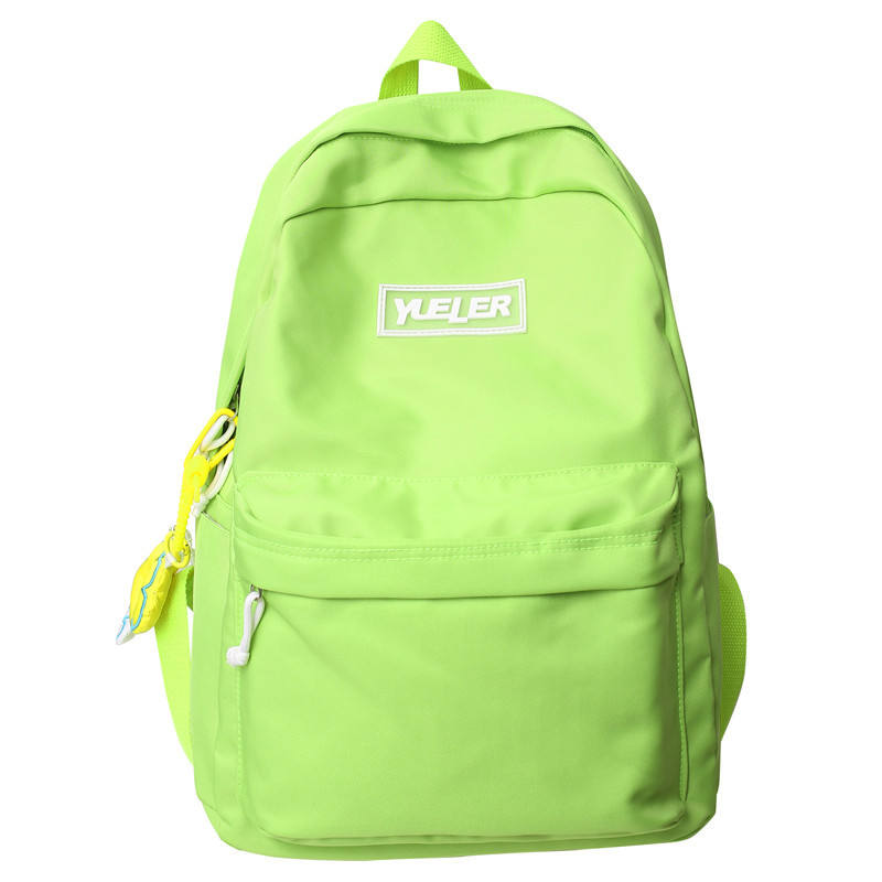 Amazon's New Solid Color College Students Simple Versatile Backpack