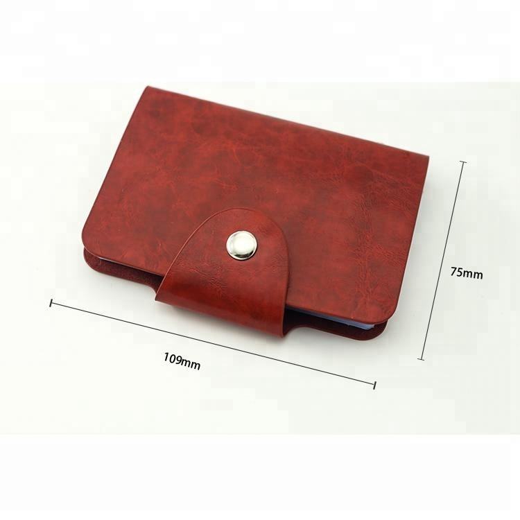Mini PU leather cards holder pocket wallet