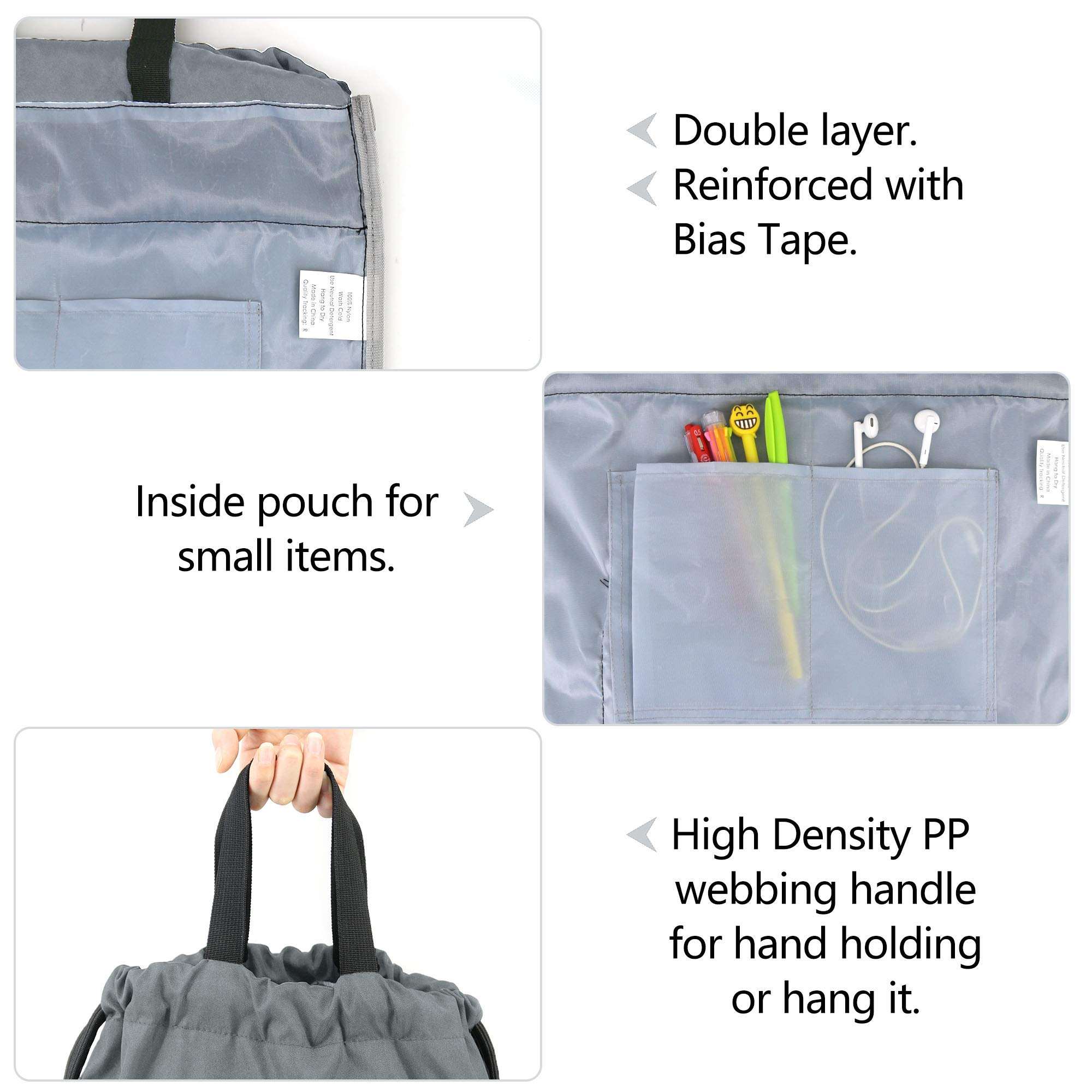 new Wholesale Waterproof Cheaper Custom Logo Lightweight Daypack Foldable Drawstring Shopping Backpack Bag Soccer Sport Bag