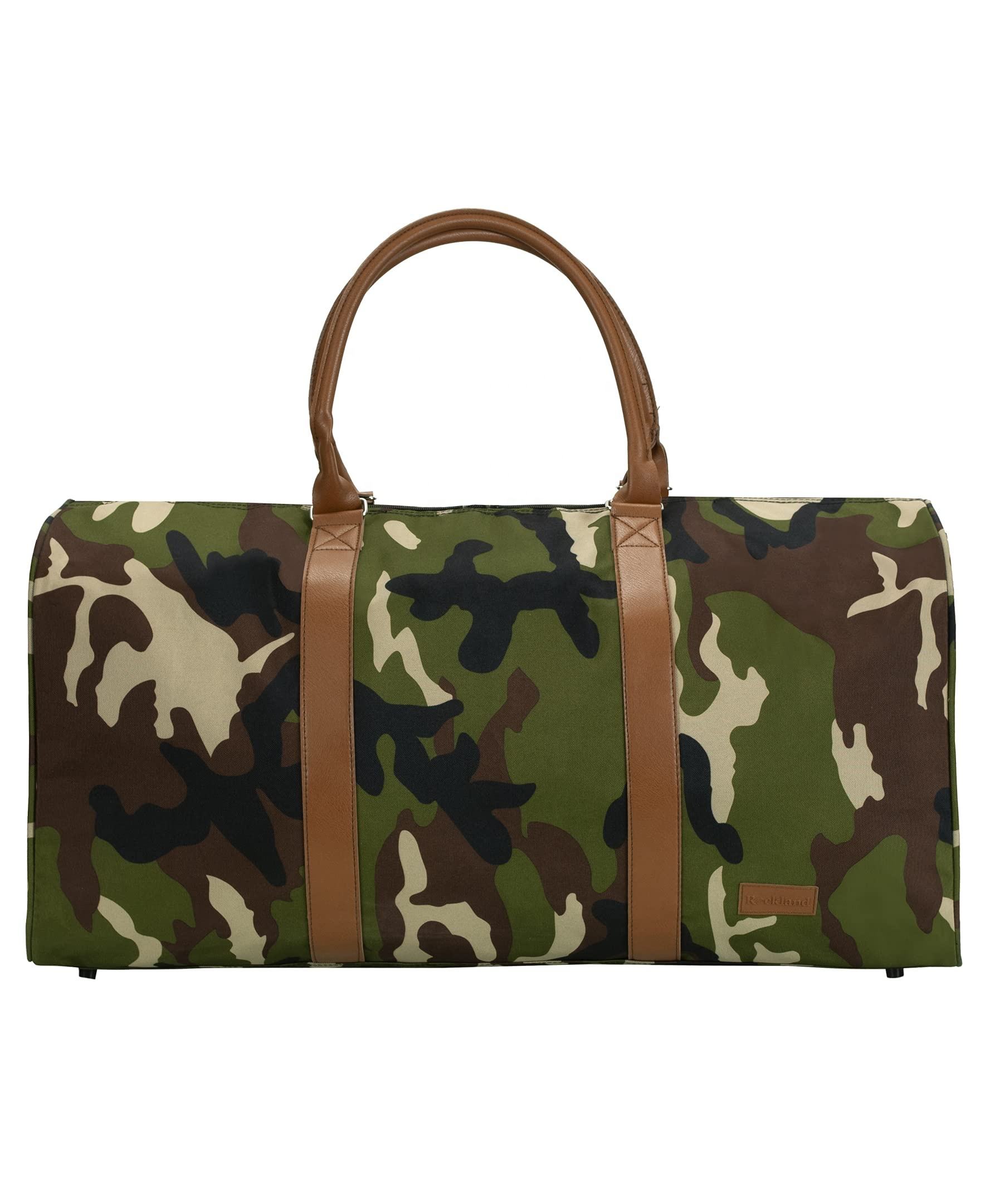 Promotion Portable Camouflage Custom Logo Gym Sports Yoga Tote Duffle Bag with Shoes Compartment Outdoor Sports Side Bag