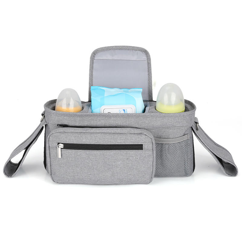 Amazon Hot Selling Baby Stroller Caddy Organizer Bag Large Capacity Diaper Bag For Mom and Dad