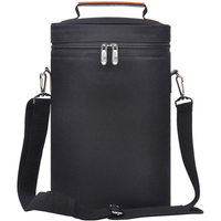 BSCI Factory Wholesale 2 Bottles Wine Cooler Bag Thermal Insulation Drinking Water Bottle Carry Belt Bag