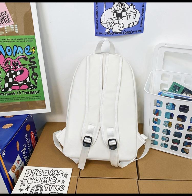 Soft material teenage satchel school bags travel backpack college student laptop bags book bag for women men