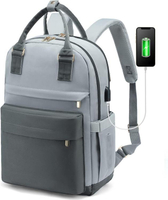 Multi Compartments High Quality Nylon USB Charging Men Custom Logo Laptop Backpack Bag Work School Travel Backpack Bags