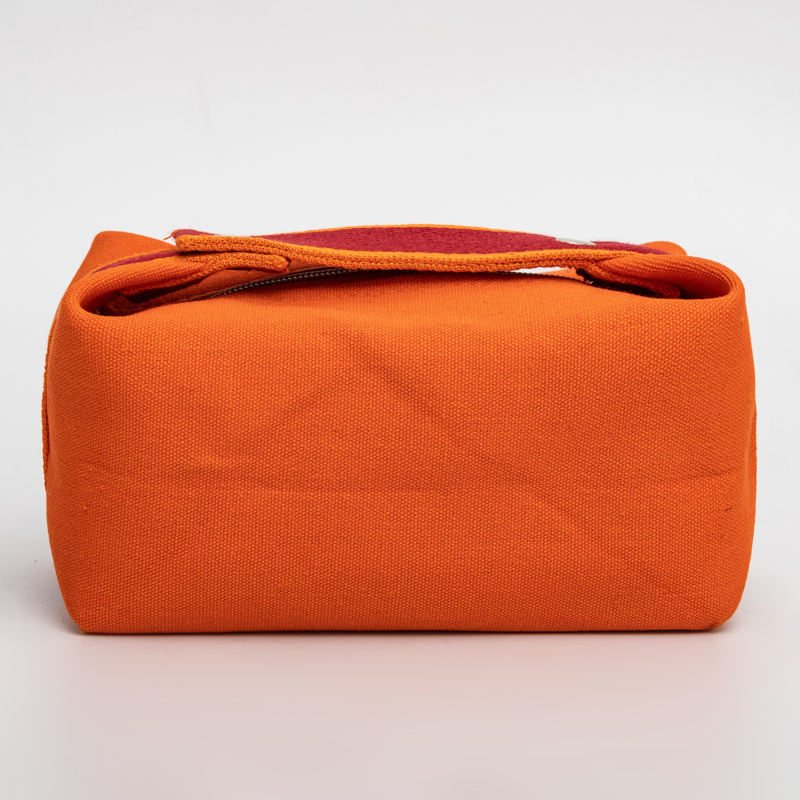 Ins Style Fashion Handbag Tote Canvas Makeup Bag Customized Canvas Cosmetic Pouch Bag Cosmetic Make Up Case Bag for Ladies
