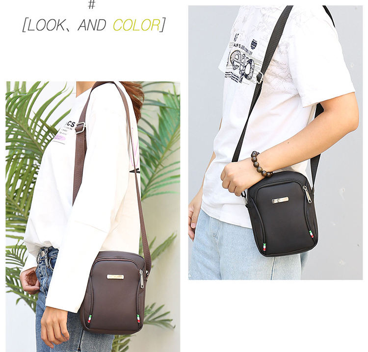 Custom stylish waterproof boys mini sling bag crossbody long single strap women mens shoulder messenger bag