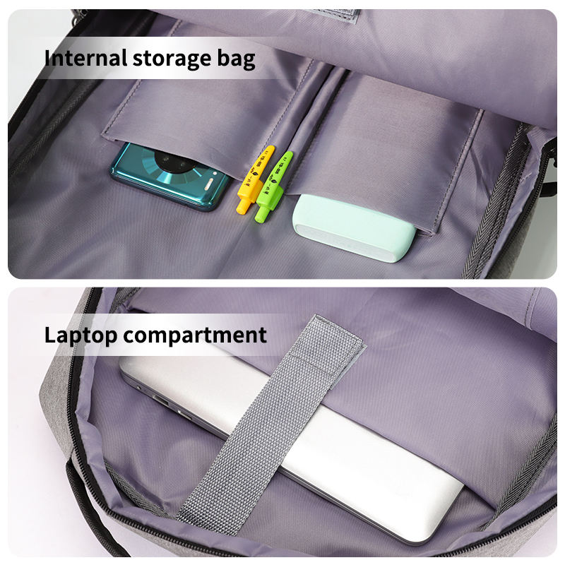 Fashion Men Women Business Laptop Backpack Casual Style College Student Day Pack With USB Charging Port