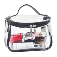 Custom Clear TPU Toiletry Bag Tote Travel Portable Waterproof Bath Cosmetic Bag PVC Transparent Zipper