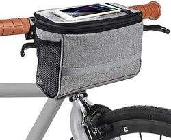 Water Resistant Insulated Thermal Bike Cooler bag, Bike Handlebar Bag with Bike Phone Mount