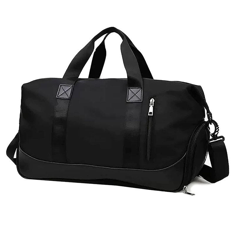 Fitness sport gym bag with wet pocket weekend getaway overnight black luggage duffel bag women duffle bags travel