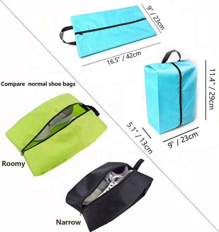 5 Pack Waterproof Colorful Women And Men Portable Shoe Bag Hiking Travel Camping Shoe Laundry Bag Organizer