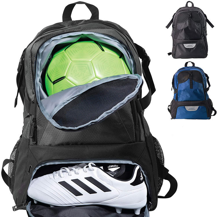 Light Weight Football Volleyball Basketball Soccer Backpack with Ball Compartment Including Cleat Ball Holder Design