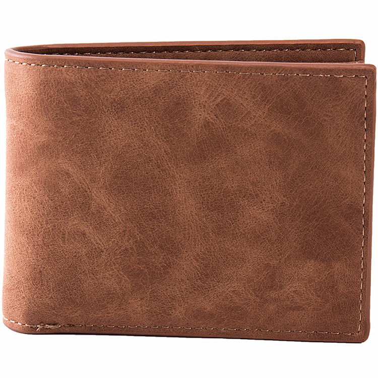 Men's vintage foldable soft quality PU leather short wallet credit card holder purse brown stylish
