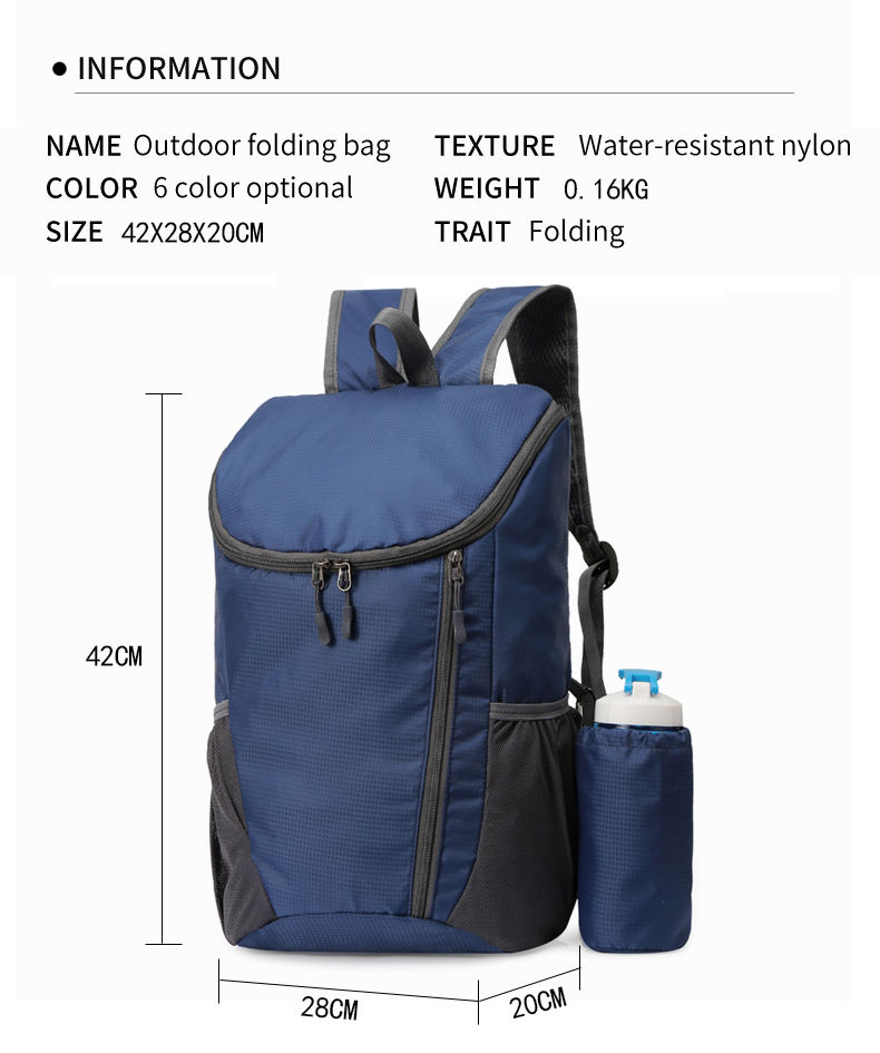 Large Capacity Ultralight Outdoor Daypack Luxus Rucksack Foldable Backpack for Traveling Sports Camping Hiking Daypack Light