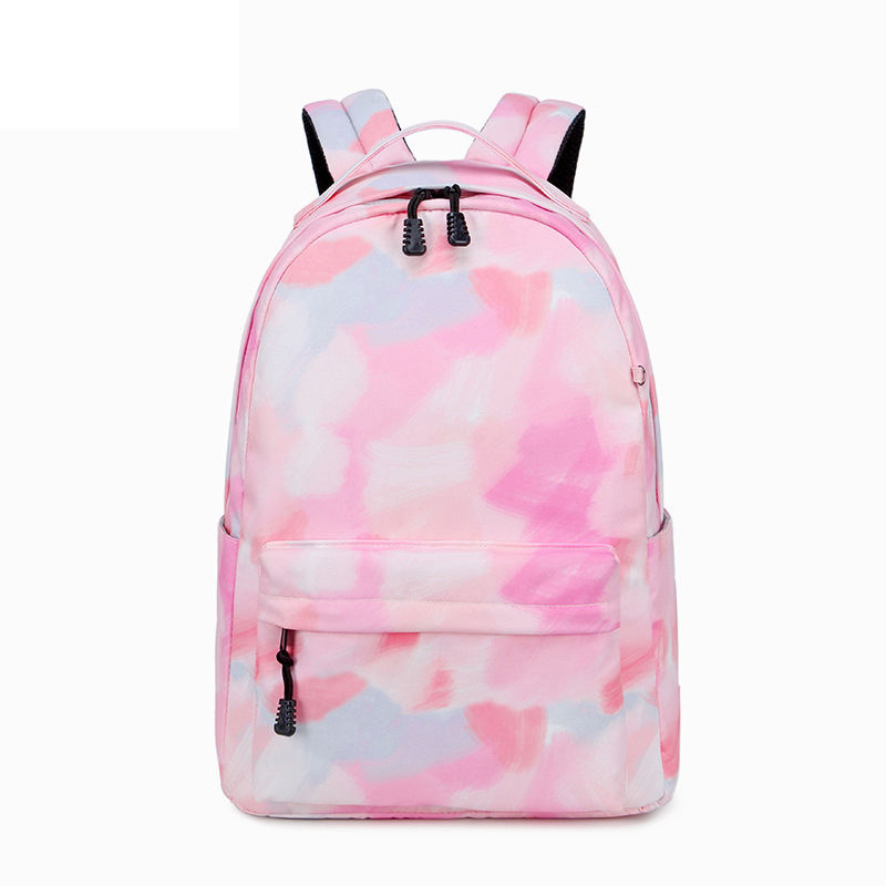 custom logo travel backpack bag with side bottle pocket lightweight school bag casual daypack