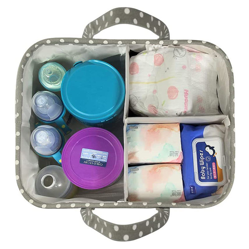 custom 14 15 17 inch diaper caddy large organizer tote bag for infant boy or girl collapsible baby nursery organizer