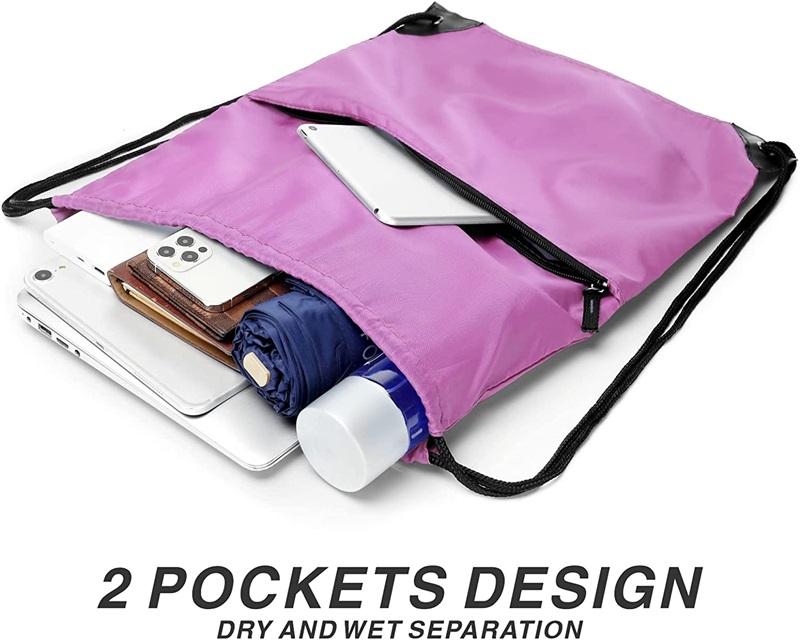 Wholesale Foldable Drawstring Polyester Backpack Draw String Sack Pack Cinch Bag Heavy Duty Drawstring Backpack Bag