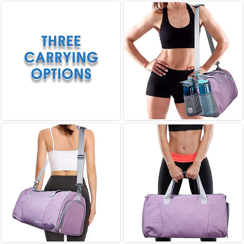 Travelling weekender athlete fitness yoya gym duffle bags waterproof ladies pink travel duffel bag custom logo cheap wholesale