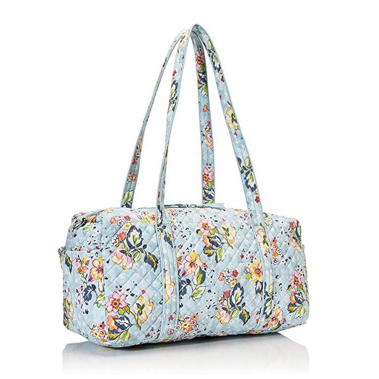 Custom Quilting Travel Gym Duffle Sport Bag Carrier Weekender Duffel Bag for Women
