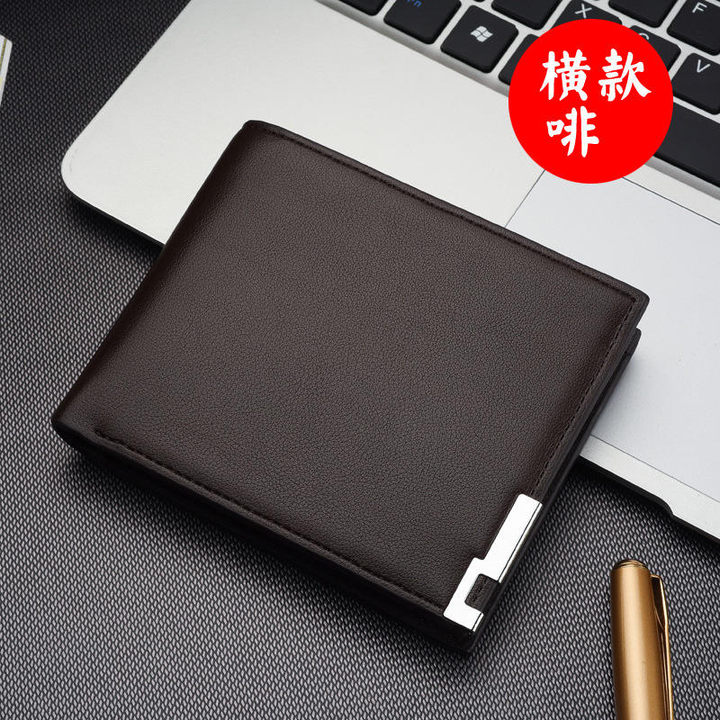 Slim Short Wallet leather for men with Coin Pocket Gift for Men Birthday Cheap Wholesale