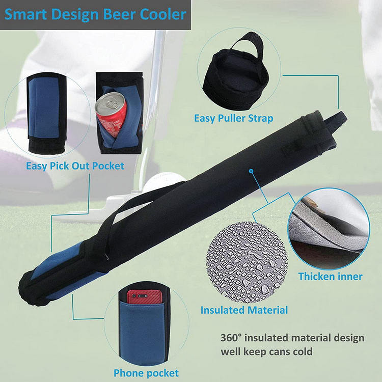 Good design 6 can cooler sleeve insulated oxford tube wine bottle cooler holders sleeve beer carrier