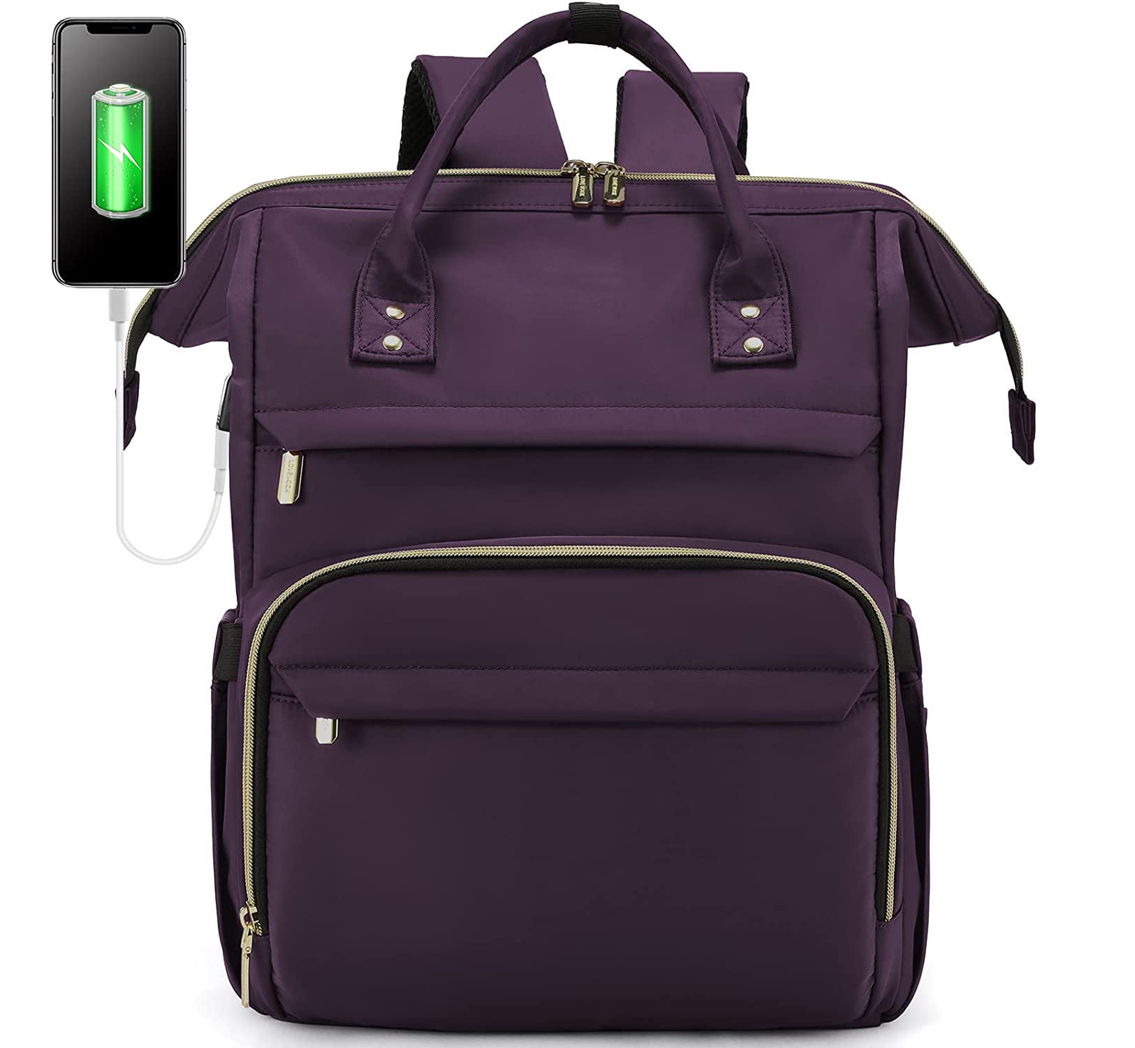 Laptop Backpack For Women Fashion Travel Bags Business Computer Purse Work Bag With Usb Port