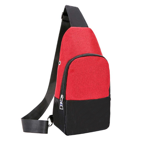 Canvas Sling Chest Bag Sport Crossbody Bagpack One Shoulder Backpack with Usb Charger
