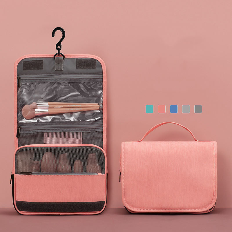 Fashional pink manufacturer portable simple wholesale design custom logo high quality waterproof shiny pu leather cosmetic bag