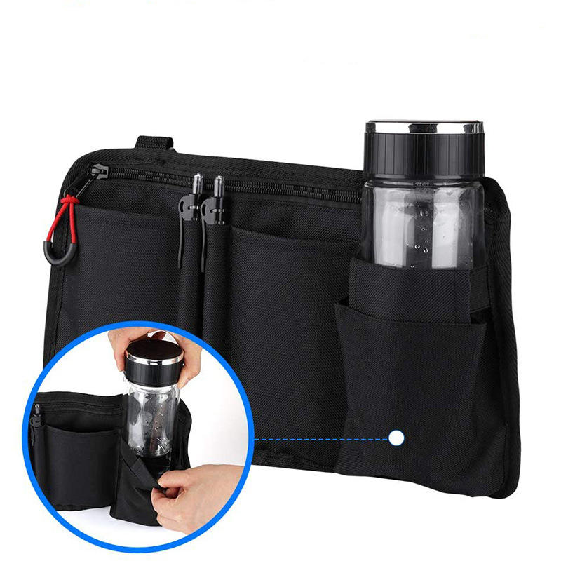 Manufacturer Sells Wheelchair Side Bag With Cup Bag Roller Electric Scooter Wheelchair Storage Bag