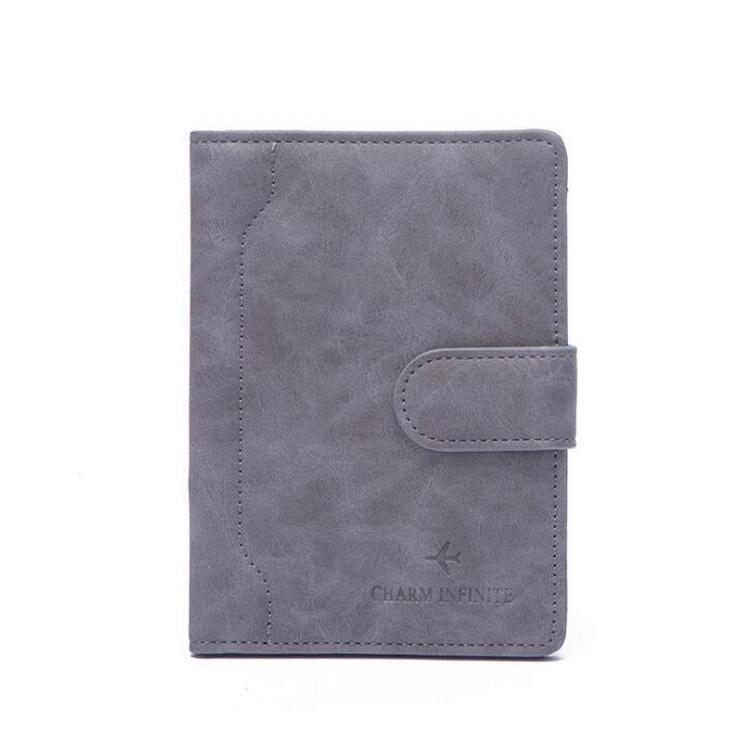 Wholesale Business Vaccine PU Leather Ticket Holder Travel Passport Wallet Card Holder for Family Trip