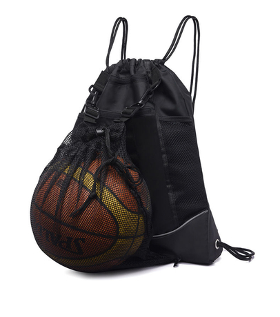 Wholesale drawstring gym bag soft drawstring basketball football backpack heavy duty basketball storage bag