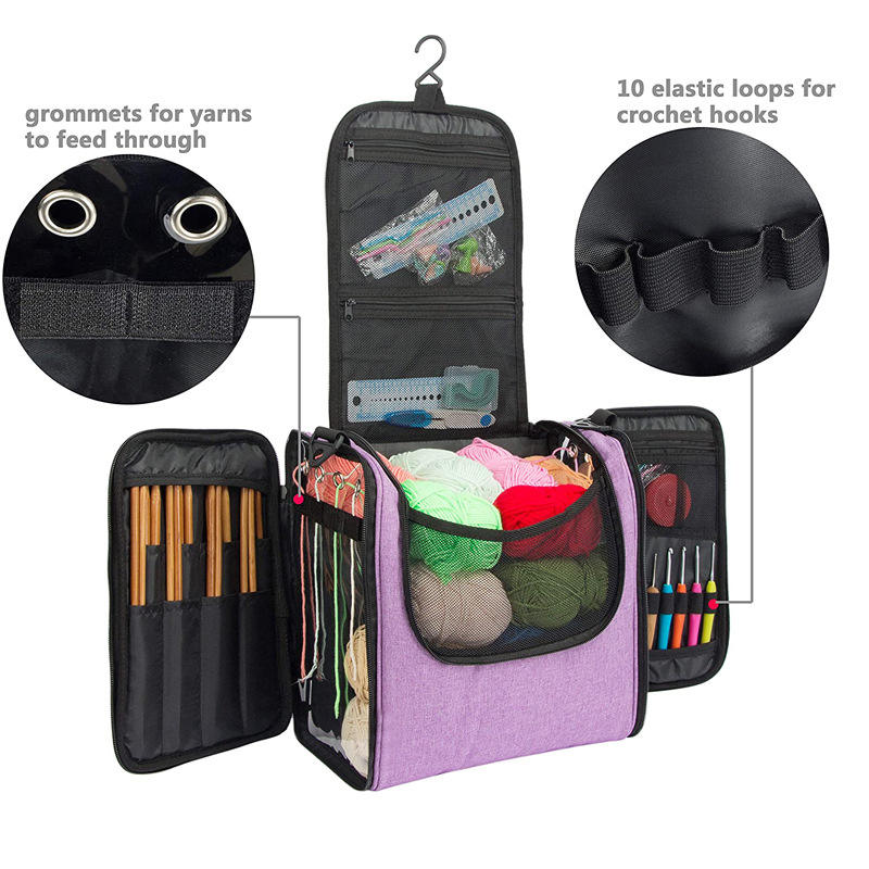 Amazon popular portable multifunctional sewing machine hand-knitted yarn crochet Sewing kit Needle and thread storage bag