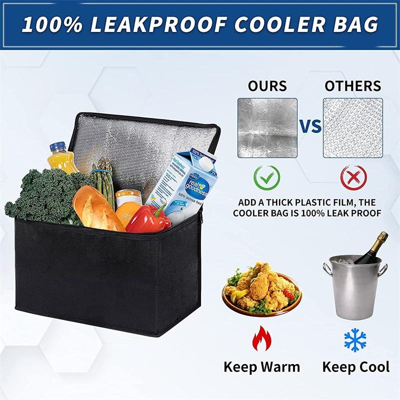 Car Trunk Organizer Car Storage with Cooler Bag 3 Compartments Collapsible Car Trunk Organizer Storage Box