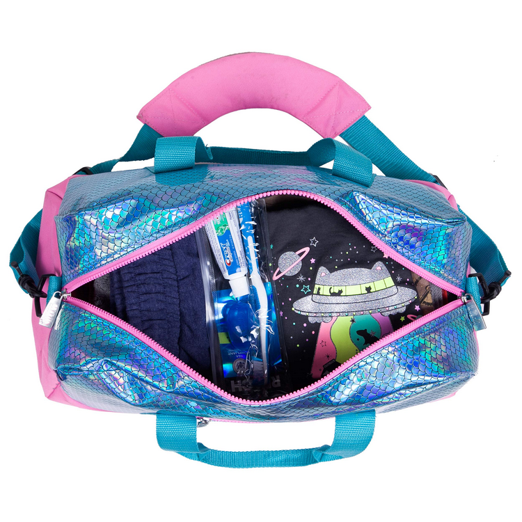 Waterproof Vegan Leather Sports Gym Duffle Bags Fashion Women Girls Weekend Overnight Travel Duffel Bag