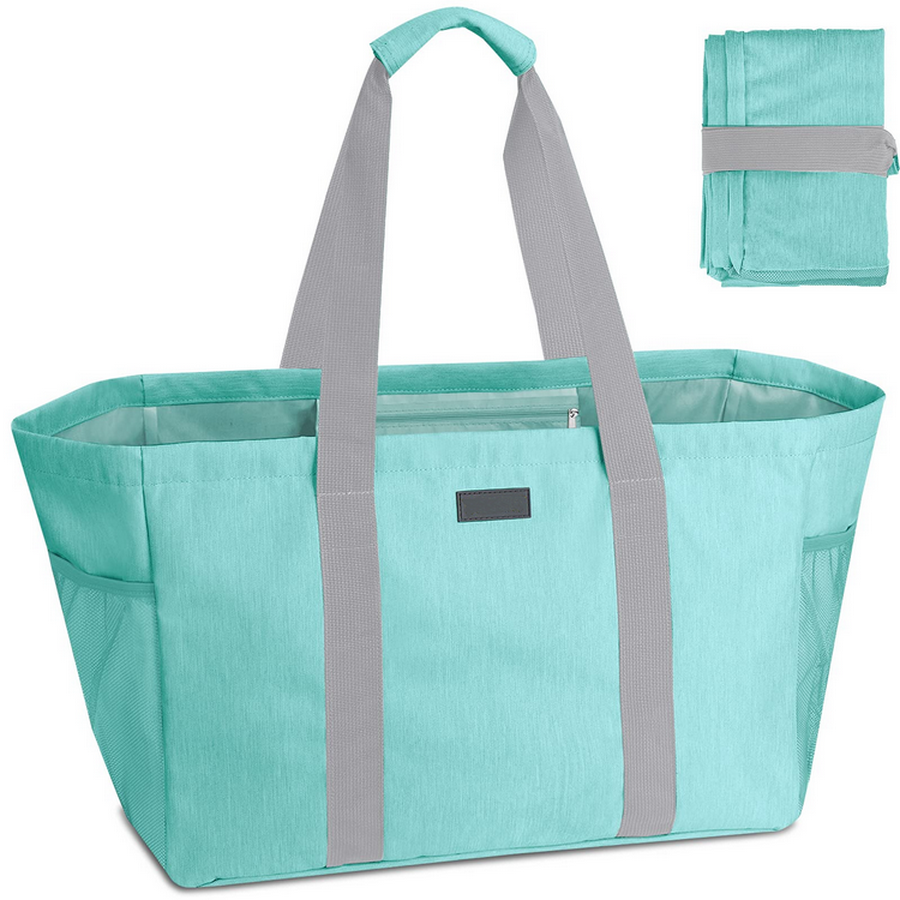 Extra Large Utility Tote Bag Folding Collapsible Grocery Shopping Organizer Women Customize Utility Shoulder Tote Daily Bag
