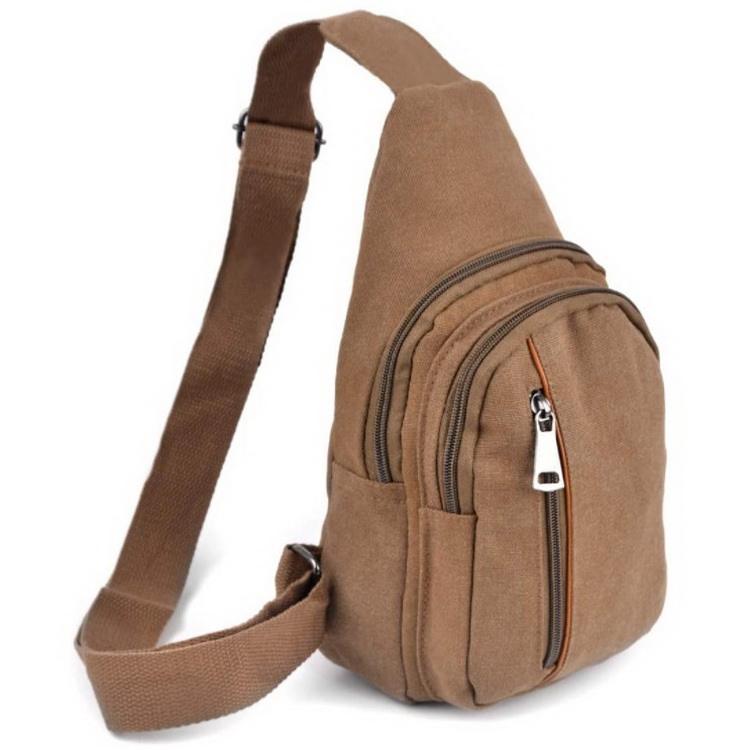 Wholesale Retro Cotton Crossbody Sling Chest Shoulder Backpack Durable Oversized Logo Customise Canvas Bags