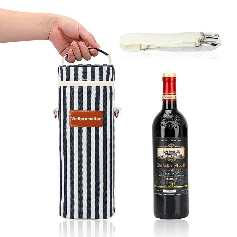 Amzon's Hot Sales Promotion Portable Thickened Aluminum Foil Refrigerated 1 Bottle Wine Insulation Cooler Bags