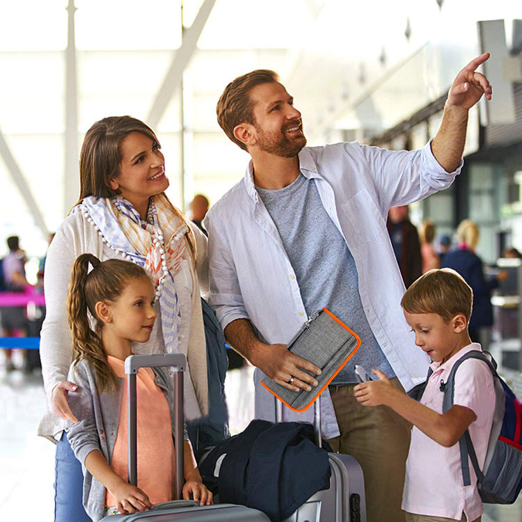 RFID Business card holder family passport holder travel wallet