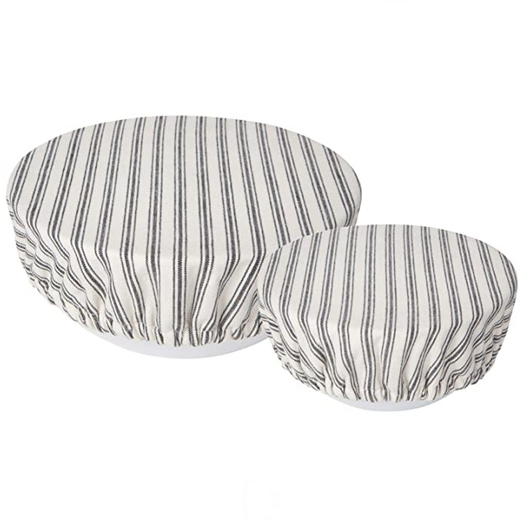 Reusable Fabric Jar Bowl Covers Elastic Food Bowls Storage Covers for Kitchen Picnic Cloth Jar Covers Round Stretch Lids